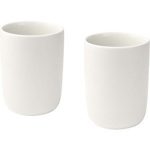 Set di 2 tazze da caffè in ceramica da 350ml con coperchi per lavastoviglie e microonde, materiale per PC con Design semplice 12oz - Product Image 1