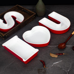 Amour <span class=keywords><strong>Restaurant</strong></span> Vaisselle Mélamine Écrevisses Assiette <span class=keywords><strong>Dessert</strong></span> Assiettes <span class=keywords><strong>De</strong></span> Mariage Saint Valentin Coeur Forme Assiette Vaisselle - Product Image 5