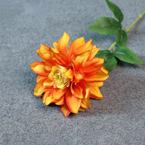 ดอกไม้ประดิษฐ์สีส้มช่อดอกไม้สำหรับเจ้าสาวดอกกุหลาบทำจากผ้าไหมสำหรับงานแต่งงาน - Product Image 4