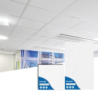 Plaque de plafond acoustique 24*24 pouces, ignifuge classe A, légère, à insérer, dissimulée, NRC 0.85, en laine de roche, pour grille suspendue