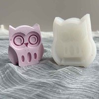 Moule en silicone pour bricolage : grenouille, éléphant, girafe, hibou - pour argile douce, gypse aromatique, bougies et savons