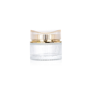 Luxury Skincare Packaging Vertical Striped Glass Bottle Customized Lotion Bottle Cosmetics Container Empty With Pump Cap Dropper - Product Image 3