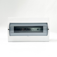 Boîtier de distribution professionnel AM 13 voies pour disjoncteurs, indice de protection IP30, 220-240V, en plastique, avec verrouillage