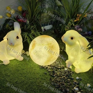 ไฟประดับรูปกระต่ายทำจากไฟเบอร์กลาส พร้อมไฟ LED สำหรับตกแต่งขนาดใหญ่ - Product Image 4