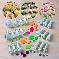 Outils à gâteau 14 ensembles (46 pièces) fleur Fondant gâteau Sugarcraft Kit de décoration moule à biscuits glaçage plongeur Cutter outil