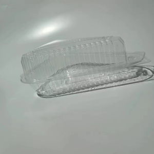 Tam giác trong suốt dùng một lần <span class=keywords><strong>PS</strong></span> nhựa cupcake Container có nắp đậy cho bánh sandwich bao bì hộp nhựa - Product Image 3