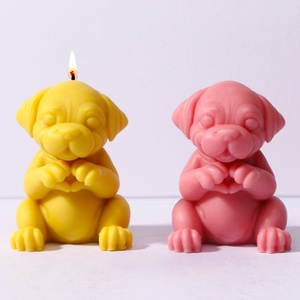 Molde de Silicona para Hacer Velas con Forma de Corazón TangChu Shar Pei - Perro Arrugado 3D con Gesto de Amor para Regalo Conmemorativo de Mascotas, Decoración Única para el Hogar - Product Image 2