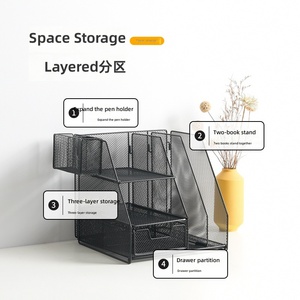 อุปกรณ์สำนักงาน <span class=keywords><strong>ชั้น</strong></span><span class=keywords><strong>วาง</strong></span><span class=keywords><strong>เอ</strong></span>กสารโลหะอเนกประสงค์พร้อมลิ้นชัก 5 <span class=keywords><strong>ชั้น</strong></span> สำหรับใส่กระดาษ จดหมาย และแฟ้มเอกสารขนาด A4 - Product Image 4