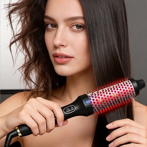 Peigne chauffant multifonctionnel en plastique 3-en-1, <span class=keywords><strong>fer</strong></span> à coiffer double usage pour <span class=keywords><strong>boucler</strong></span>, lisser et donner du volume, beauté personnelle - Product Image 1