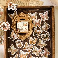 45 ou 46 autocollants par boîte Chihiro Fleur Langue Combinaison Rétro Main Compte Décoration Matériel Autocollants 6 styles
