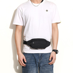 <b>Outdoor</b> <b>Sports</b> Waist <b>Bag</b> Zipper Closure Wear-resistant Construction Site Work Multi-functional Waterproof Canvas Fanny Pack - Product Image 5