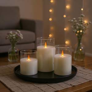 Velas LED sin Llama con Efecto de Parpadeo, Funcionan con Pilas, de Plástico, para Decoración Festiva del Hogar, Navidad, Diwali, Cumpleaños - Product Image 4