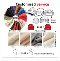 Bonnets tricotés à carreaux avec pompon moelleux, chauds pour l'hiver, à revers côtelé, vente en gros, multicolores pour femmes et hommes