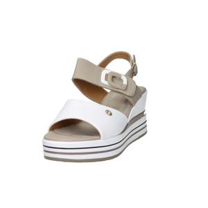 Sandales compensées Donna Serena pour femme, blanches, talon de 7 cm, taille 40 - Product Image 5