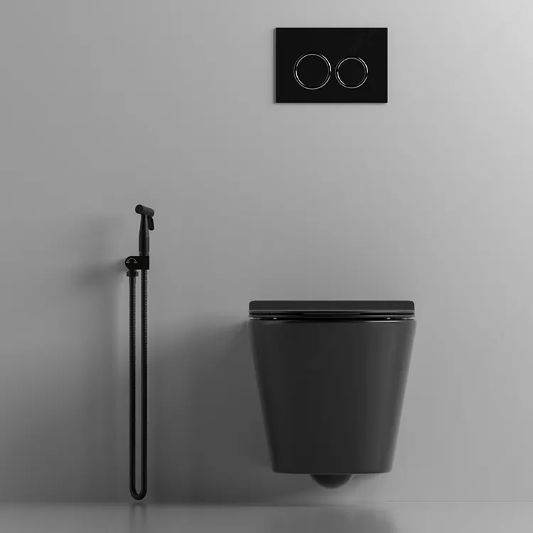 BTO senza montatura bianca opaca wc wc a muro per lavare i servizi igienici
