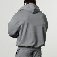 Pull à capuche épais vierge pour homme, coupe oversize, épaules tombantes, poche kangourou, vente en gros, direct usine