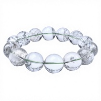 Bracelet tendance en cristal vert naturel poli DS B015, vente en gros, quartz de jardin de haute qualité pour cadeaux