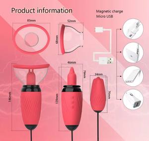 Enayi meme büyütme masaj vakum pompası emme meme büyütücü bayanlar titreşimli seksi oyuncaklar Usb manyetik şarj vibratör - Product Image 3