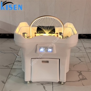 Kisen Mobilier de Salon de Coiffure Portable en ABS, Hauteur Réglable, Bac de Lavage de Cheveux, Évier de Shampoing, Spa - Product Image 5