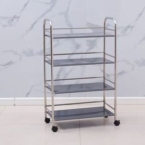 High-quality Modern Stainless Steel Beauty Salon Trolley Two <b>Shelves</b> Two Drawers 4-Wheel for Beauty Salons Bathrooms Bedrooms - Product Image 3