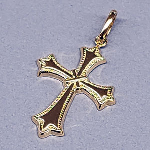 Diseñador de lujo 18K oro sólido Cruz Metal encanto conmemorativo gran artículo de lujo colgantes y collares finos - Product Image 4