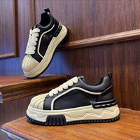 Chaussures de marche à plateforme pour hommes, en maille d'été, à semelle épaisse, avec fermeture auto-agrippante, style Joker, à bout coquille