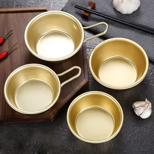 Nickel-Silver Plated Aluminum Bowl for Makgeolli Korean Rice Wine Ramen