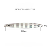 Cuillère de pêche verticale 100g 11,5cm pour la pêche au jigging - Vente en gros |   Jig métallique pour la pêche en eau profonde |   Personnalisation OEM |   Quantité minimum de commande : 100 pièces