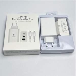 65W 3 Port PD Fast Charging Wall <b>Adapter</b> Dual Type C <b>USB</b> A Universal <b>Multi</b> Device Charger UK US EU Plug for Samsung Galaxy - Product Image 1