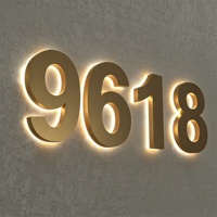 Numéros de maison en acrylique personnalisés avec éclairage LED et télécommande, étanches IP65, pour la décoration des maisons, des bâtiments et des écoles