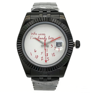 HQ Mixed Proc Discount Who Cares IM Already Late <b>Watch</b> 36/39/40mm DIY Automatic <b>Mechanical</b> Waterproof Wristwatch - Product Image 3