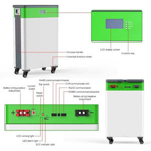 Batteries au lithium 48V 200Ah 51.2V 100Ah, 6000 cycles, 15kWh, blanches, 175kg, pour système solaire domestique, classe IP65, LiFePO4 48V 200Ah - Product Image 2