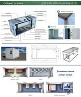 Casas modulares pequeñas móviles prefabricadas portátiles de China de 20 pies y 40 pies Prefabricadas Casas derribar piezas de marcos de contenedores de envío prefabricados