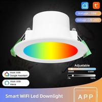 Tuya App Télécommande Sans Fil CCT à Dimmable Encastré au Plafond Spot à Diode Électroluminescente Lampe pour la Maison