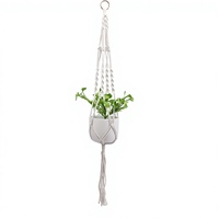 Nouveau design – Suspendu en corde de coton pour plantes, panier suspendu, sac en filet pour pot de fleurs, sac en maille tissé à la main pour pot de fleurs