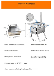 HUAXI kompor pembakar kayu Sauna, kompor tanpa pemanas listrik meningkatkan kompor pemanas Anda, potensial dan masa pakai peralatan - Product Image 6