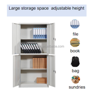 Armoire de rangement moderne en acier à 2 portes pour bureau, maison, salon, avec caractéristiques réglables, pour usage scolaire, en stock aux États-Unis - Product Image 5