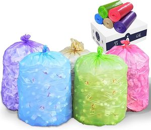 Bolsas de Basura Coloridas de 55-60 Galones, Material HDPE LDPE, Precio de Fábrica EXW, para Supermercados y Cocinas - Product Image 5