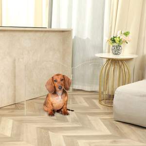 पारदर्शी ऐक्रेलिक पालतू दरवाजा डिस्प्ले रैक, फोल्डेबल डॉग बाड़, पिल्ले, पालतू कुत्तों और बिल्लियों के लिए एक विभाजन के रूप में उपयुक्त - Product Image 3