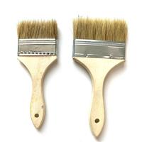 Manche en bois épais de haute qualité et brosse à peinture à cheveux épais de 4 pouces pour la construction