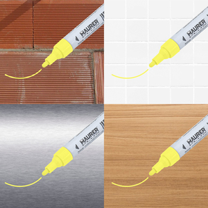 Marqueur de construction professionnel, peinture permanente, jaune - Product Image 3