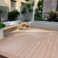 Revêtement de terrasse en bois composite moderne, durable, écologique, imperméable, antidérapant, décoratif, à clipsage facile, pour jardin et patio