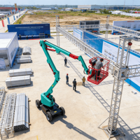 Grue à flèche articulée en acier Longqing, capacité de charge 230 kg, hauteur de levage maximale 14 m, système hydraulique, temps de levage 150 s, conception durable