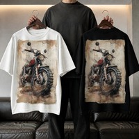Goedkope groothandel hoogwaardige 100% katoenen oversized heavyweight hiphop T-shirt retro streetwear heren kleding