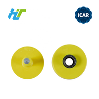CASHT Nouveau CE-Red CH0016 Dia25mm TPU Jaune Étiquette d'oreille RFID personnalisée à code laser pour Porcs, Moutons, Bovins ICAR 1 an