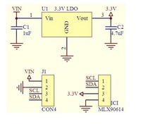 Módulo de Sensor de Temperatura Infrarrojo GY-906-BAA Nuevo y Original
