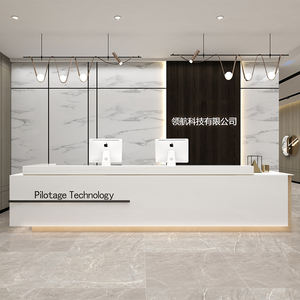 Minimalista MDF Empresa Recepción Hotel Cajero Escritorio Oficina <span class=keywords><strong>Trabajo</strong></span> y Arte Entrenamiento Bar Mostrador para la aplicación del centro comercial - Product Image 4