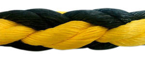 Tijgerkoord 3-strengs gedraaid geel & zwart polyethyleen touw monofilament hoge sterkte lichtgewicht heavy-duty synthetisch koord - Product Image 4
