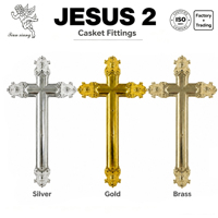Jésus 2 #   Crucifix en plastique ABS multicolore, croix filigranée ornée, accessoires décoratifs pour cercueil, fournitures funéraires