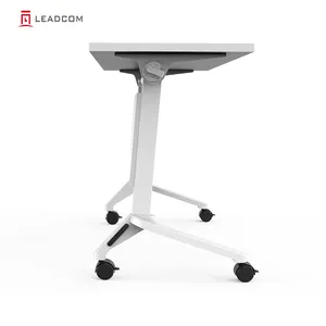 LEADCOM Mateo LS-703 ofis mobilyaları ve tekerlekler ile derslik sırası katlanır katlanabilir eğitim odası masa eğitim masası danışma